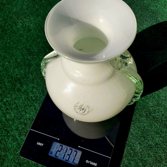 Margie's Garden White Decorative Vase 7.5" Tall Westlake Village, California EUC - Picture 10 of 11